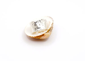 '' Seashell Texture '' Silver Ring