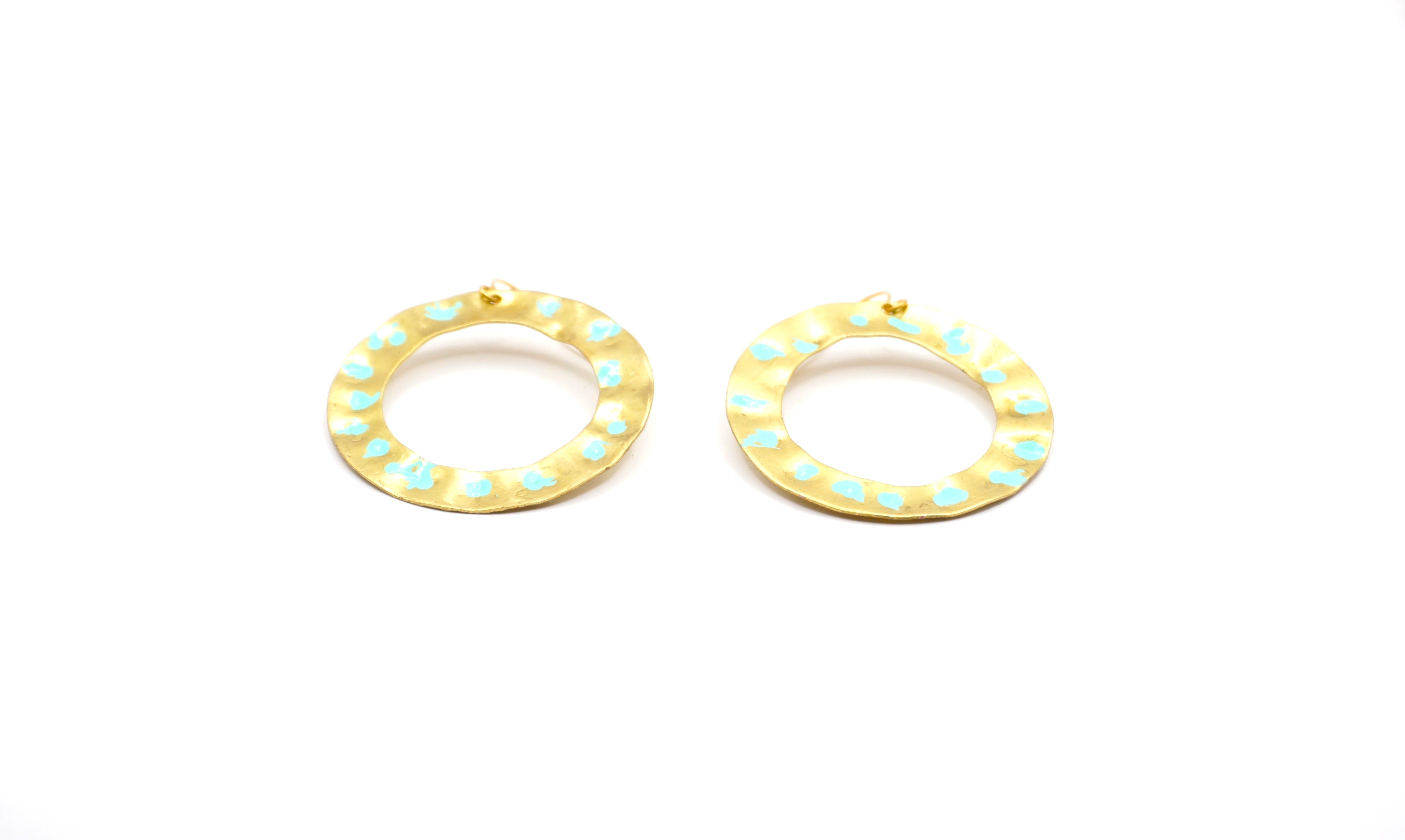 Crumpled Circle Earrings