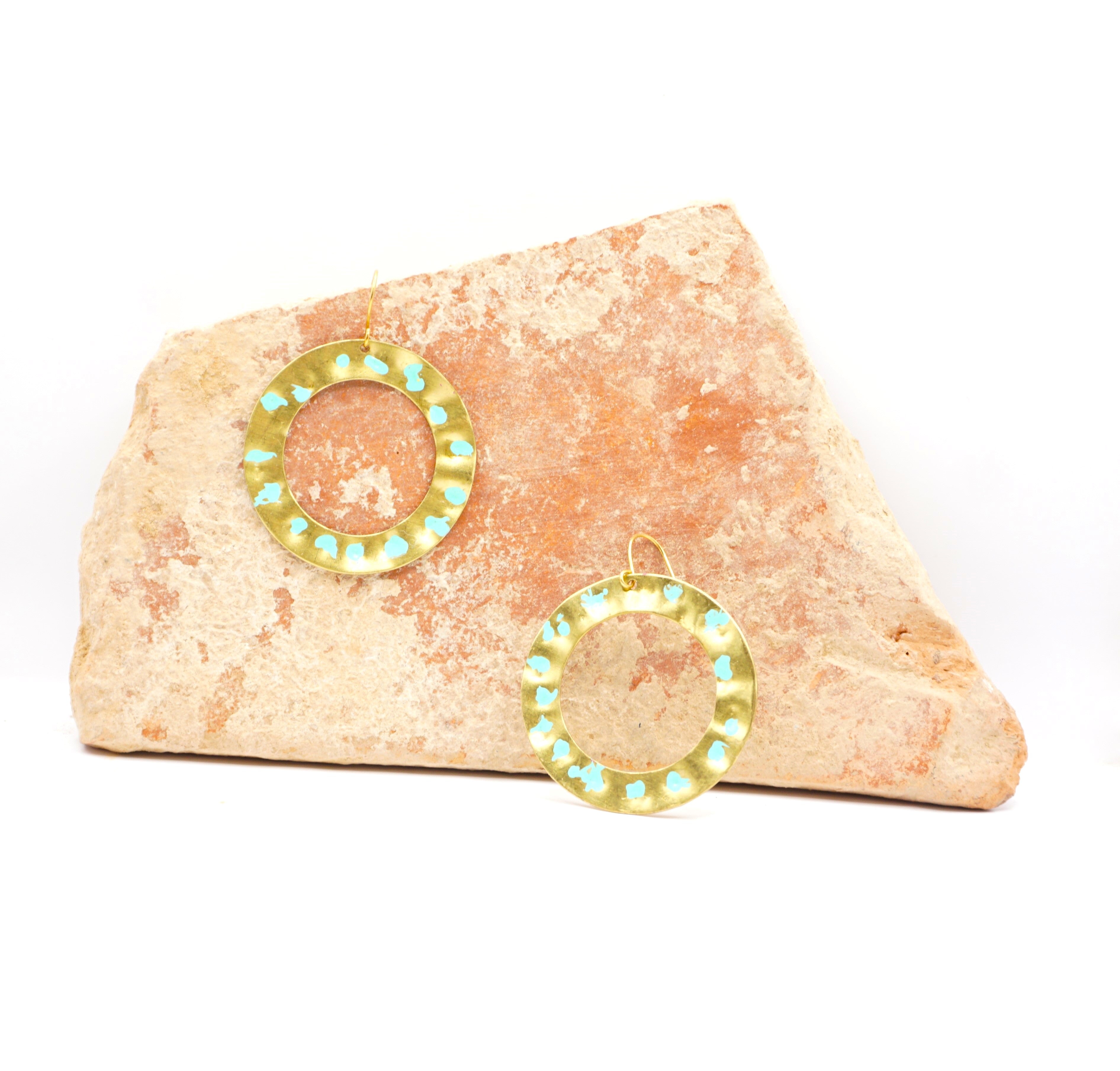 Crumpled Circle Earrings