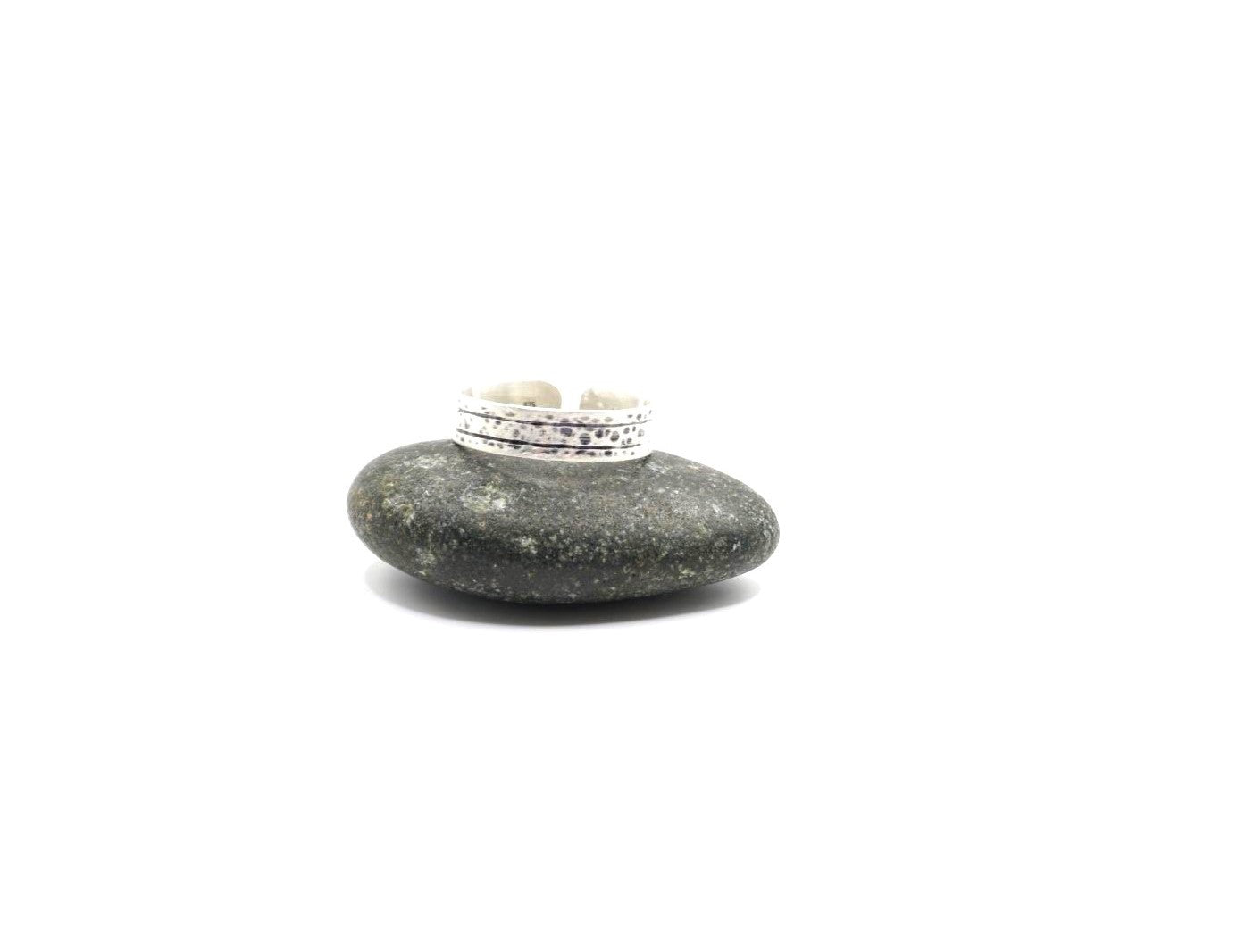 '' Two Lines ''  Silver Ring