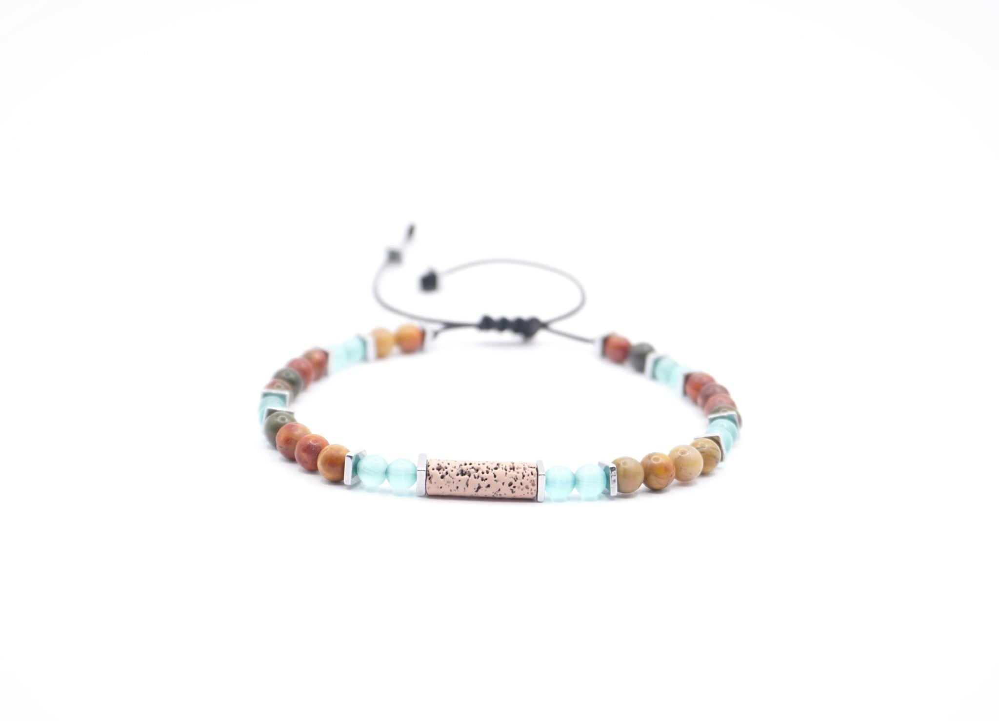 Handmade Bracelet  with Blue Cat Eye Stone