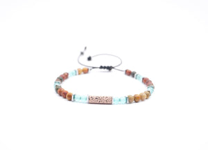 Handmade Bracelet  with Blue Cat Eye Stone